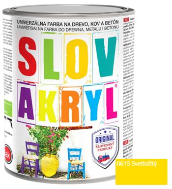 SLOVAKRYL - Univerzálna vodou riediteľná farba 0,75 kg 0615 - svetložltá