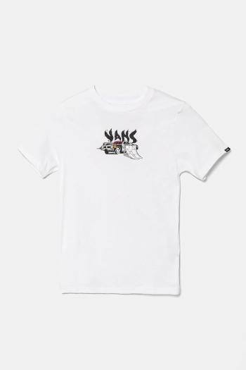Detské bavlnené tričko Vans Copout biela farba, s potlačou, VN000MK1WHT1
