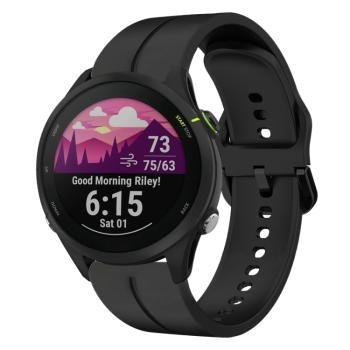 SILICONE Vymeniteľný remienok pre Garmin Forerunner 255 Music čierny