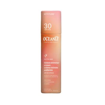 Attitude Tónujúci trblietavý hydratačný krém SPF 30 (Tinted Shimmer Cream) 30 g