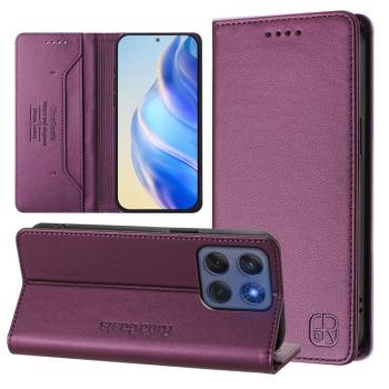 RINA Zaklápacie puzdro pre Motorola Edge 60 / Edge 60 Fusion tmavofialové