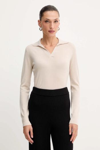 Weekend Max Mara gyapjú pulóver CAPPA könnyű, bézs, 2525366052600