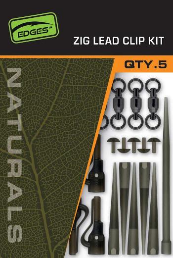 Fox montáž naturals zig lead clip kit 5 ks