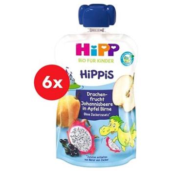 HiPP BIO Hippies Jablko-Hruška-Dračie ovocie-Čierne ríbezle 6× 100 g (4062300342859)