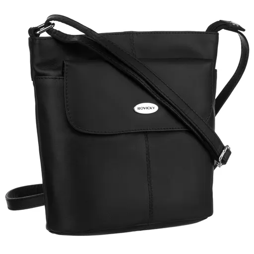 Klasická dámska messenger taška z prírodnej kože - Rovicky