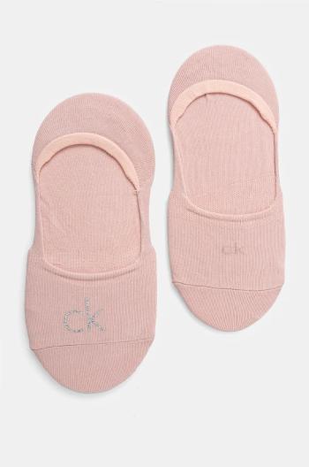 Ponožky Calvin Klein 2-pak dámske, ružová farba, 701228800