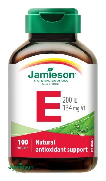 Jamieson Vitamín E 200 IU 100 kapsúl