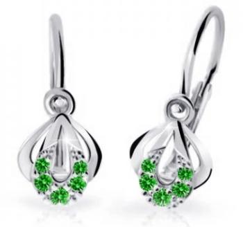 Cutie Jewellery Detské náušnice z bieleho zlata C2270-10-X-2 zelená
