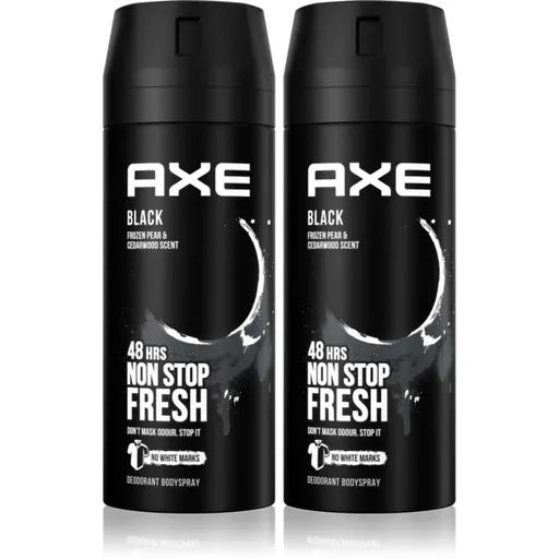 Axe Black Frozen Pear & Cedarwood deodorant a telový sprej výhodné balenie 2 x 150 ml