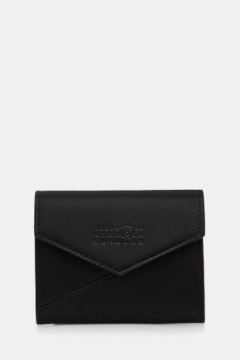Kožená peňaženka MM6 Maison Margiela dámska, čierna farba, SA5UI0010.P7183