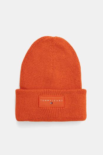 Bavlnená čiapka Tommy Jeans oranžová farba, AM0AM13666