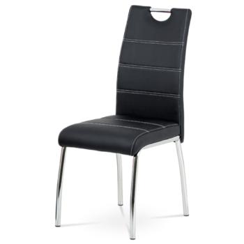 Jedálenská stolička Autronic 43x98 cm čierna ekokoža HC-484 BK