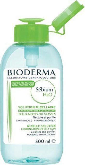 Bioderma Čistiaca pleťová voda pre mastnú pleť Sébium H2O (Solution Micellaire) 500 ml s pumpičkou