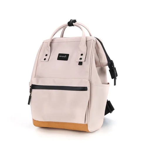 Béžový priestranný dámsky ruksak so zipsom - Himawari