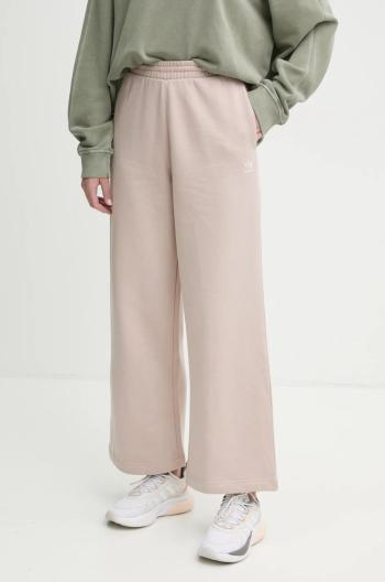 Tepláky adidas Originals Femme Galore Wideleg Fleece Pants béžová farba, jednofarebné, JN3029