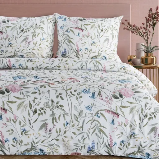 ArtFir Obliečky na dvojlôžko SPRING 51 | biela/zelená 220 x 200 cm