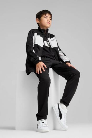Detská tepláková súprava Puma PUMA Poly Colorblock Suit B čierna farba, 687361