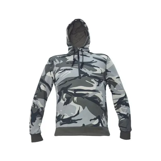 CRAMBE mikina s kapucňou šedá kamufláž M