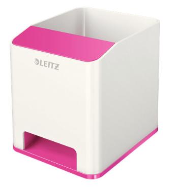 LEITZ Stojanček na ceruzky WOW hudobná, biela/ružová