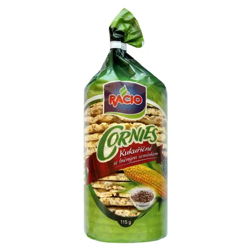 RACIO Cornies kukuričné ​​s ľanovým semienkom 115 g