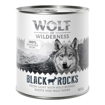 Wolf of Wilderness Adult - Single protein 6 x 800 g - Black Rocks kecske