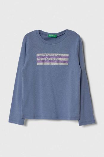 Detská bavlnená košeľa s dlhým rukávom United Colors of Benetton