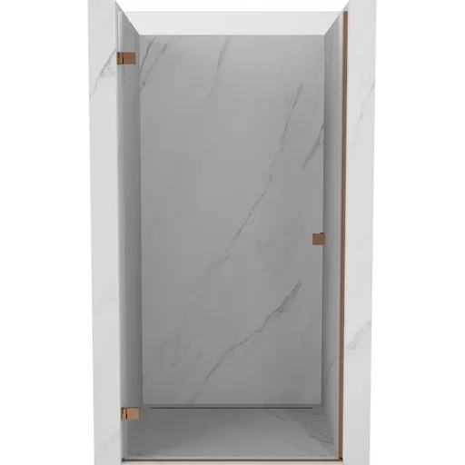 MEXEN/S - Lunar-B sprchové dvere krídlové ľavé 95, transparent, ružové zlato 832-095-000-60-00-L