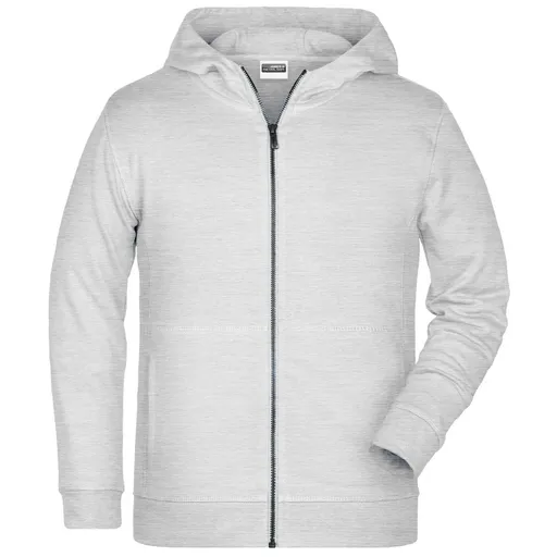 James & Nicholson (Daiber) Detská mikina na zips z biobavlny 8026k - Popolavá | XL