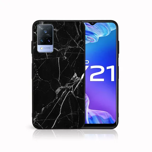 MY ART Silikónový obal Vivo Y21 / Y21s / Y33s BLACK MARBLE (142)