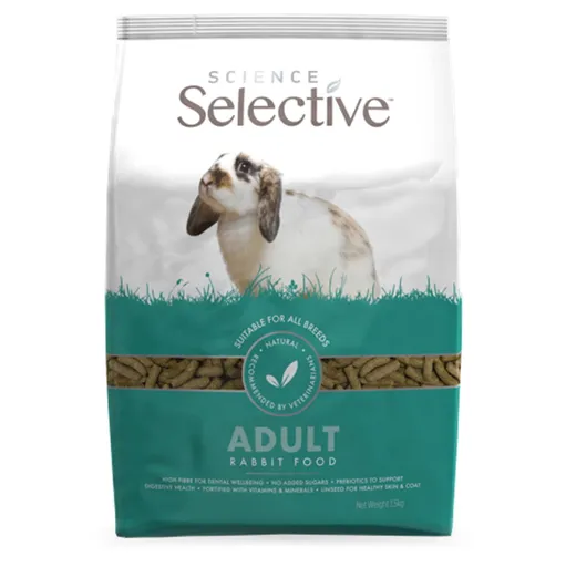 SUPREME Science Selective rabbit adult krmivo pre dospelé králiky 1 kus, Hmotnosť balenia (g): 1,5 kg