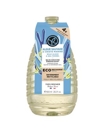 Yves Rocher Bain de Nature Sprchový gel mořská řasa & motar náplň 600 ml