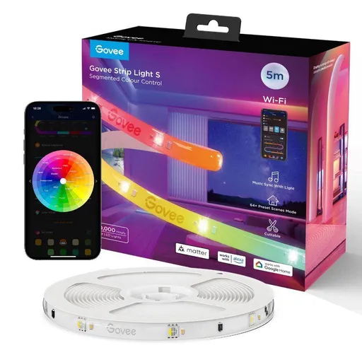 Govee WiFi RGBICW Smart PRE LED pásik 5m Matter - extra odolný