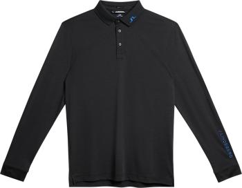 J.Lindeberg Tour Tech Mens Long Sleeve Black 2XL Polo košeľa