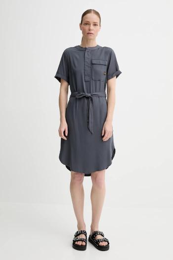 Šaty G-Star šedá farba, mini, rovný strih, D26157-D573