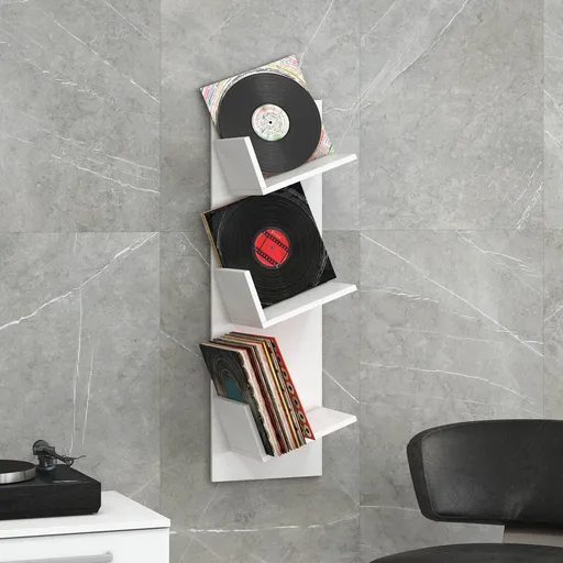 VCM Nástěnná police Sulda, bílá