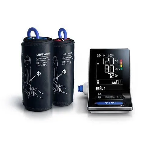 Braun ExactFit 3 ramenný tlakomer, veľký a prehľadný displej, dve manžety