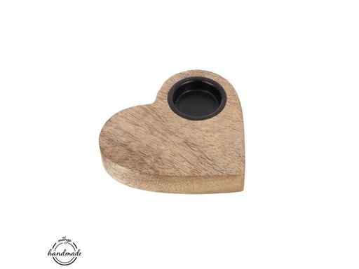 ORION Sviečka z mangového dreva Srdce