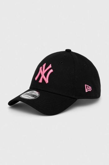 Bavlnená šiltovka New Era čierna farba, s nášivkou, NEW YORK YANKEES