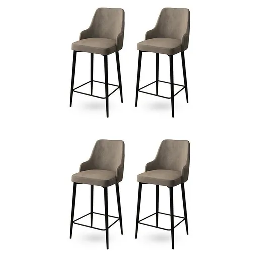Súprava barových stoličiek Enox Black, 4 ks, 4 ks