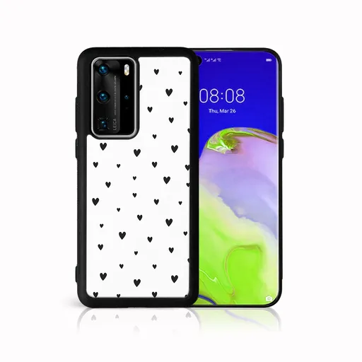 MY ART Ochranný kryt Huawei P40 BLACK HEARTS (167)