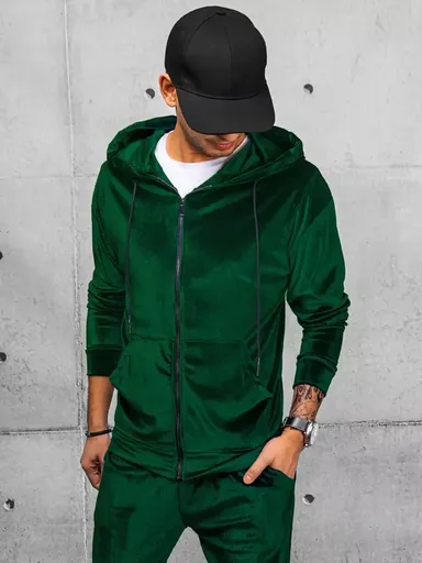 Pekná zelená mikina s kapucňou