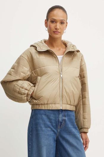 Bunda BOSS dámska, béžová farba, zimná, oversize, 50518851