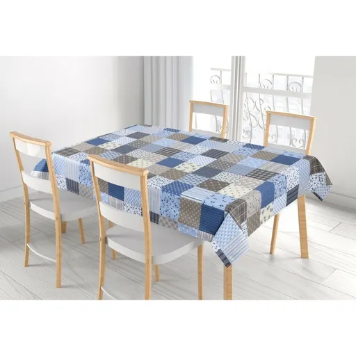 Bellatex Obrus Adéla Patchwork modrá, 120 x 140 cm, 120 x 140 cm