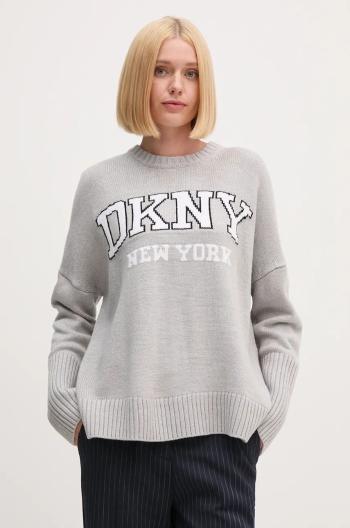 Sveter Dkny dámsky, šedá farba, tenký, DJ4R0362