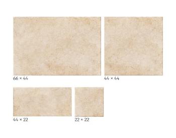 Dlažba Realonda Modular Borgogna beige 44x66, 44x44, 22x22, 22x44 cm mat MBORGBE