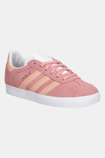 Detské semišové tenisky adidas Originals GAZELLE ružová farba, JP5544