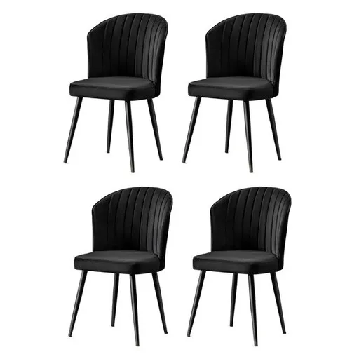 Sada jedálenských stoličiek Rubi Black, 4 ks