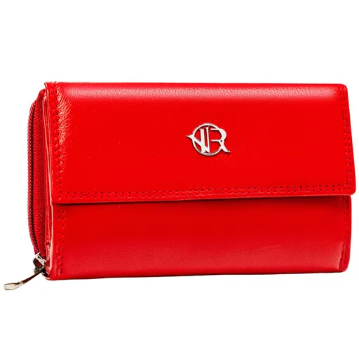 Červená dámska kožená peňaženka na patent s RFID ochranou – Rovicky