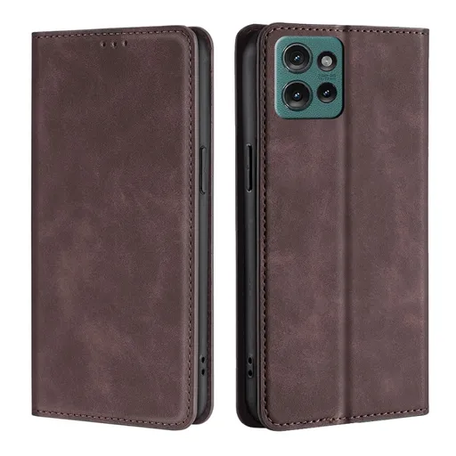 MAGNETIC Zaklápací kryt pre Motorola Edge 50 tmavohnedý