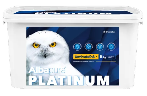 ALBAPURA PLATINUM - Snehobiela umývateľná interiérová farba biela 3 kg